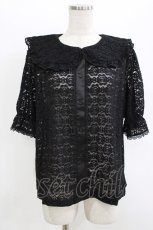 画像1: m petit by misako / AOKレースブラウス LL ブラック H-26-06-11-041-LO-BL-NS-ZH (1)