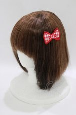 画像1: Emily Temple cute / リボンワッペンクリップ  レッドギンガム H-26-06-11-050-ET-AC-NS-ZH (1)