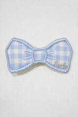 画像2: Emily Temple cute / リボンワッペンクリップ  サックスギンガム H-26-06-11-051-ET-AC-NS-ZH (2)