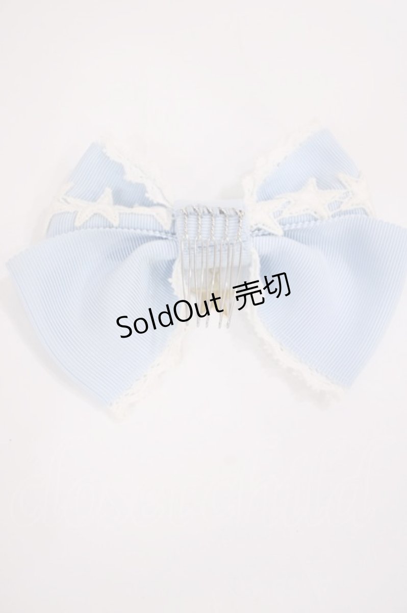 画像2: BABY,THE STARS SHINE BRIGHT / キラキラ星座とコンペイトウのお星様柄リボンコーム  サックス H-26-06-11-1036-BA-AC-NS-ZH (2)