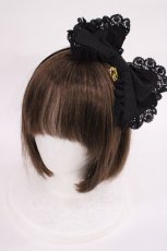 画像1: BABY,THE STARS SHINE BRIGHT / シャーロットバニランカチューシャ  ブラック H-26-06-11-1040-BA-AC-NS-ZH (1)