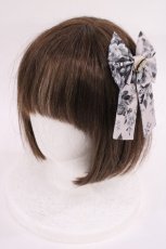 画像1: Victorian maiden / ロココブーケリボンクリップ  ブラック H-26-06-11-1045-CL-AC-NS-ZH (1)