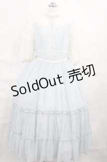 Innocent World / シャルロッテドレス M サックス/生成り H-26-06-11