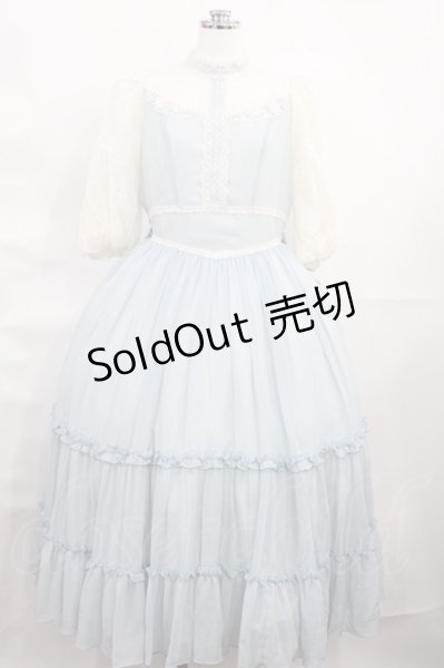 Innocent World / シャルロッテドレス M サックス/生成り H-26-06-11