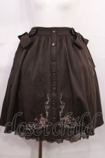 画像1: axes femme POETIQUE / フリュイ・コンフィ刺繍スカート M ブラウン H-26-06-11-1017-AX-SK-NS-ZH (1)