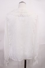 画像2: Emily Temple cute / ロゴレースカラーブラウス M 白 H-26-06-11-1023-ET-BL-NS-ZH (2)