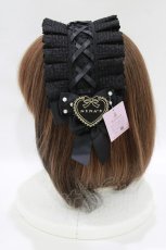 画像2: m petit by misako / AM*NIPLヘッドドレス  ブラック H-26-06-11-070-LO-AC-NS-ZH (2)