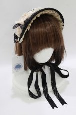 画像1: Hoshibako Works / 小夜啼鳥と薔薇　ローズミニボンネット  ブラック H-26-06-11-076-LO-AC-NS-ZH (1)