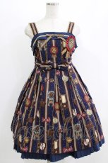 画像1: Angelic Pretty / Chocolate Rosetteジャンパースカート Free ネイビー H-26-06-11-011-AP-OP-NS-ZH (1)