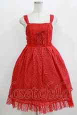 画像1: Emily Temple cute / shortcakeレースノースリーブワンピース M レッド H-26-06-11-002-ET-OP-NS-ZH (1)
