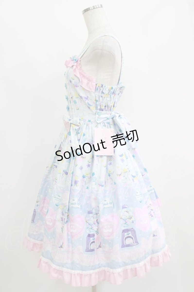 画像2: metamorphose / ときめきCapsule toy ハートワッペンジャンパースカート サイズ1 サックス H-26-06-11-013-ME-OP-NS-ZH (2)