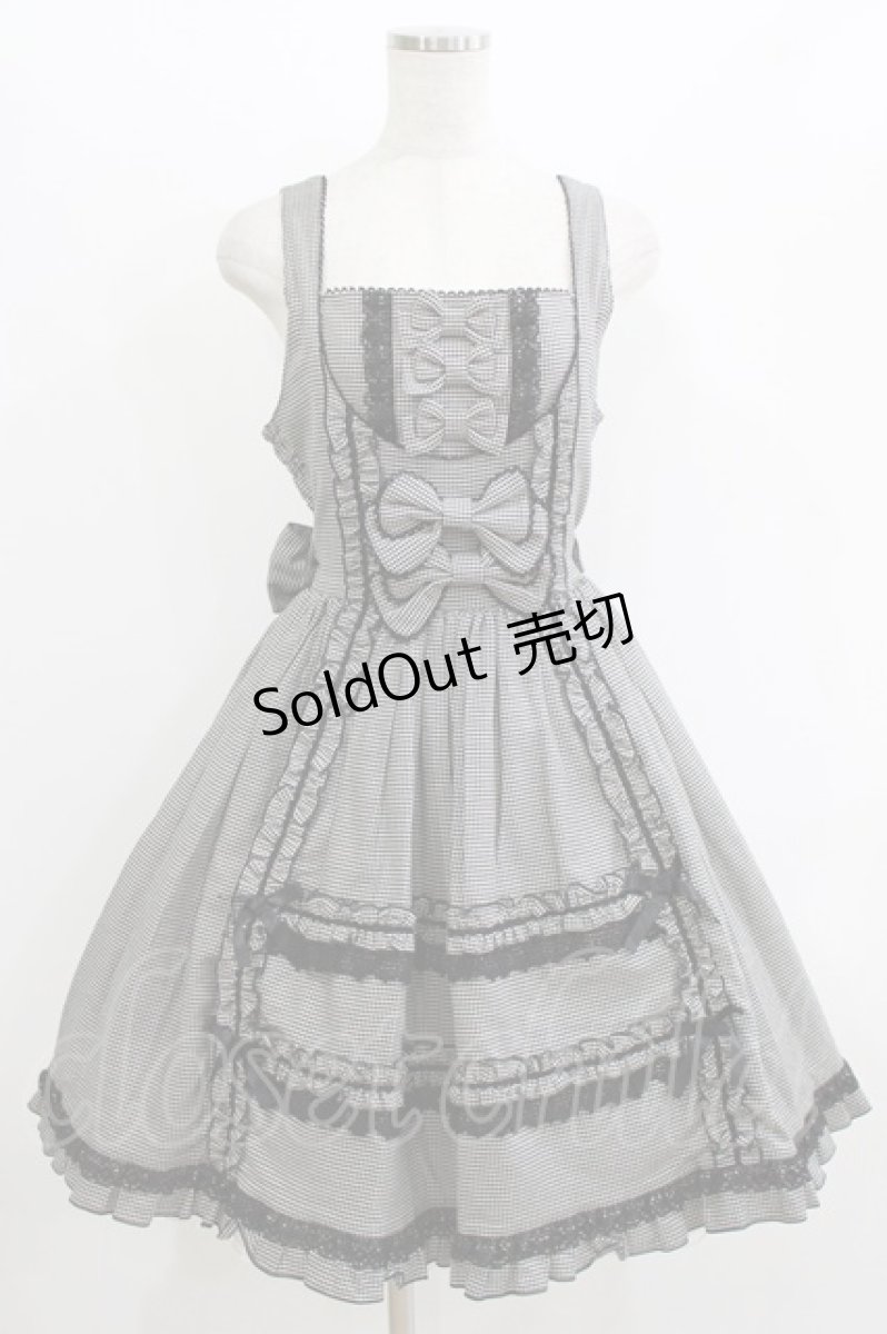 画像1: metamorphose / フロントあきフリルジャンパースカート サイズ1 千鳥 H-26-06-11-014-ME-OP-NS-ZH (1)