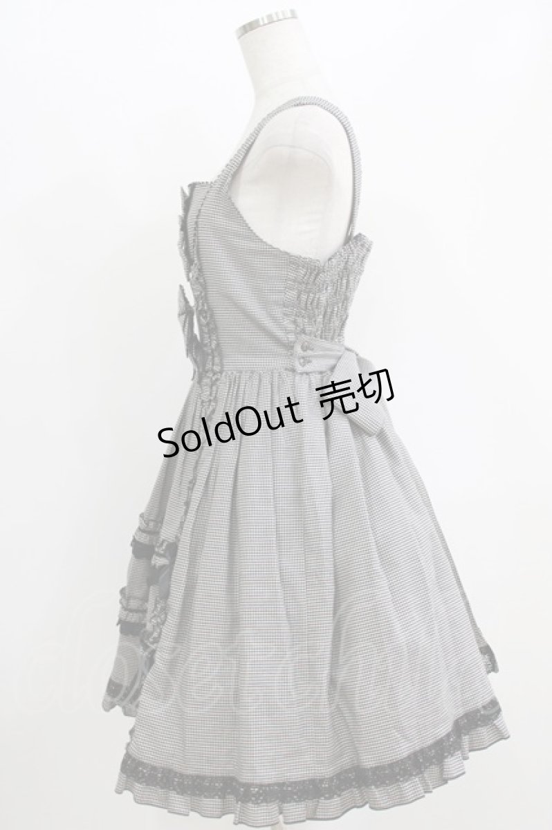 画像2: metamorphose / フロントあきフリルジャンパースカート サイズ1 千鳥 H-26-06-11-014-ME-OP-NS-ZH (2)