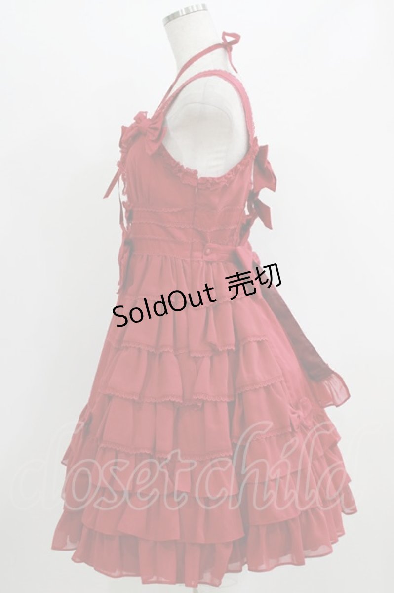 画像2: Angelic Pretty / Princess Tiaraジャンパースカート Free レッド H-26-06-11-018-AP-OP-NS-ZH (2)