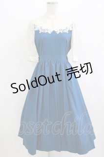 Innocent World / クラシカルローズレースワンピース M アリスブルー