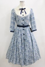 画像1: Innocent World / 英国の花園ワンピース M ブルー×生成/Blue××Beige H-26-06-11-024-IW-OP-NS-ZH (1)