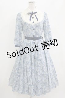 縺*様 Innocent world 英国の花園ワンピース ブルー L British Flower