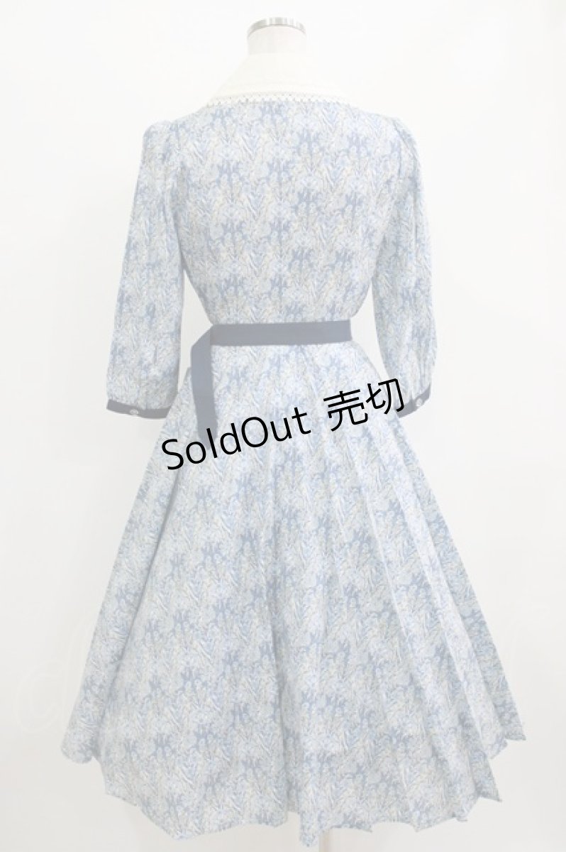 画像3: Innocent World / 英国の花園ワンピース M ブルー×生成/Blue××Beige H-26-06-11-024-IW-OP-NS-ZH (3)