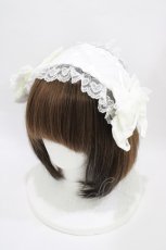 画像1: Angelic Pretty / Cuteレースヘッドドレス  白 H-26-06-12-006-AP-AC-NS-ZH (1)