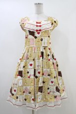 画像1: Shirley Temple / チョコビスケットワンピース 160cm オフ H-26-06-12-060-ET-OP-NS-ZH (1)
