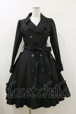 画像1: Victorian maiden / エレガントフリルトレンチコート Free ブラック H-26-06-12-1064-CL-CO-NS-ZH (1)