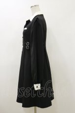 画像3: EATME / SIDEベルトバイカラー開襟ワンピース M ブラック H-26-06-12-1071-LO-OP-NS-ZH (3)