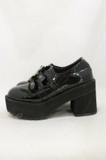 画像2: Bubbles / ダブルバックルシューズ 41/25.0cm~25.5cm ブラック H-26-06-12-1001-LO-SH-NS-ZH (2)