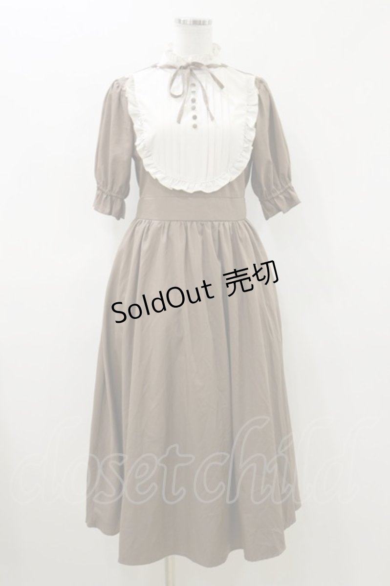 画像1: m petit by misako / ナシジムジキリカエワンピース S ブラウン H-26-06-12-1079-LO-OP-NS-ZH (1)