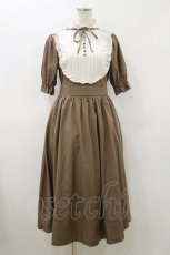 画像1: m petit by misako / ナシジムジキリカエワンピース S ブラウン H-26-06-12-1079-LO-OP-NS-ZH (1)