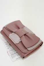 画像1: m petit by misako / AMリボンモチーフコインケース  ピンク H-26-06-12-1019-LO-ZA-NS-ZH (1)