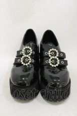 画像1: Bubbles / ダブルバックルシューズ 39/24.0cm~24.5cm ブラック H-26-06-12-1002-LO-SH-NS-ZH (1)