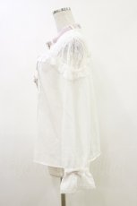 画像3: DearMyLove / ハートビジューリボンオフショル風レースブラウス 3L 白/ピンク H-26-06-12-1036-GO-BL-NS-ZH (3)