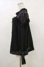 画像3: DearMyLove / ハートビジューリボンオフショル風レースブラウス 3L ブラック H-26-06-12-1037-GO-BL-NS-ZH (3)