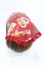 画像2: Emily Temple cute / Churrosリバーシブルバブーシュカ  レッド/レッドギンガム リバーシブル H-26-06-12-001-ET-AC-NS-ZH (2)