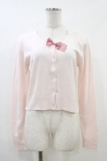 画像1: Emily Temple cute / タフタリボンカーディガン M ピンク H-26-06-12-068-ET-TO-NS-ZH (1)