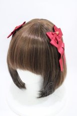 画像1: Innocent World / IWチャームサテンツインリボンクリップ  レッド H-26-06-12-009-IW-AC-NS-ZH (1)