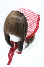 画像3: Emily Temple cute / Churrosリバーシブルバブーシュカ  レッド/レッドギンガム リバーシブル H-26-06-12-001-ET-AC-NS-ZH (3)