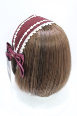 画像2: Innocent World / 英国の花園ヘッドドレス  ボルドー H-26-06-12-002-IW-AC-NS-ZH (2)