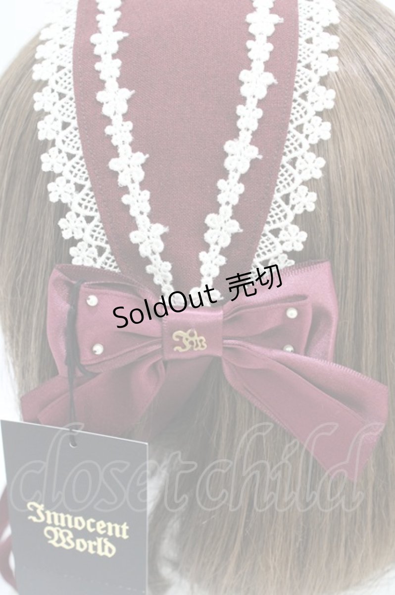 画像3: Innocent World / 英国の花園ヘッドドレス  ボルドー H-26-06-12-002-IW-AC-NS-ZH (3)
