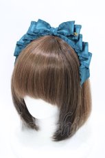 画像1: Innocent World / フリルサテンリボンカチューシャ  ブルー H-26-06-12-027-IW-AC-NS-ZH (1)