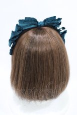 画像2: Innocent World / フリルサテンリボンカチューシャ  ブルー H-26-06-12-027-IW-AC-NS-ZH (2)