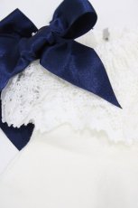 画像2: BABY,THE STARS SHINE BRIGHT / トーションレースクルー丈ソックス  白/ネイビー H-26-06-12-032-BA-ZA-NS-ZH (2)