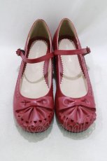 画像1: Innocent World / ハートスカラップフリルシューズ S Bordeaux H-26-06-13-087-IW-SH-NS-ZH (1)