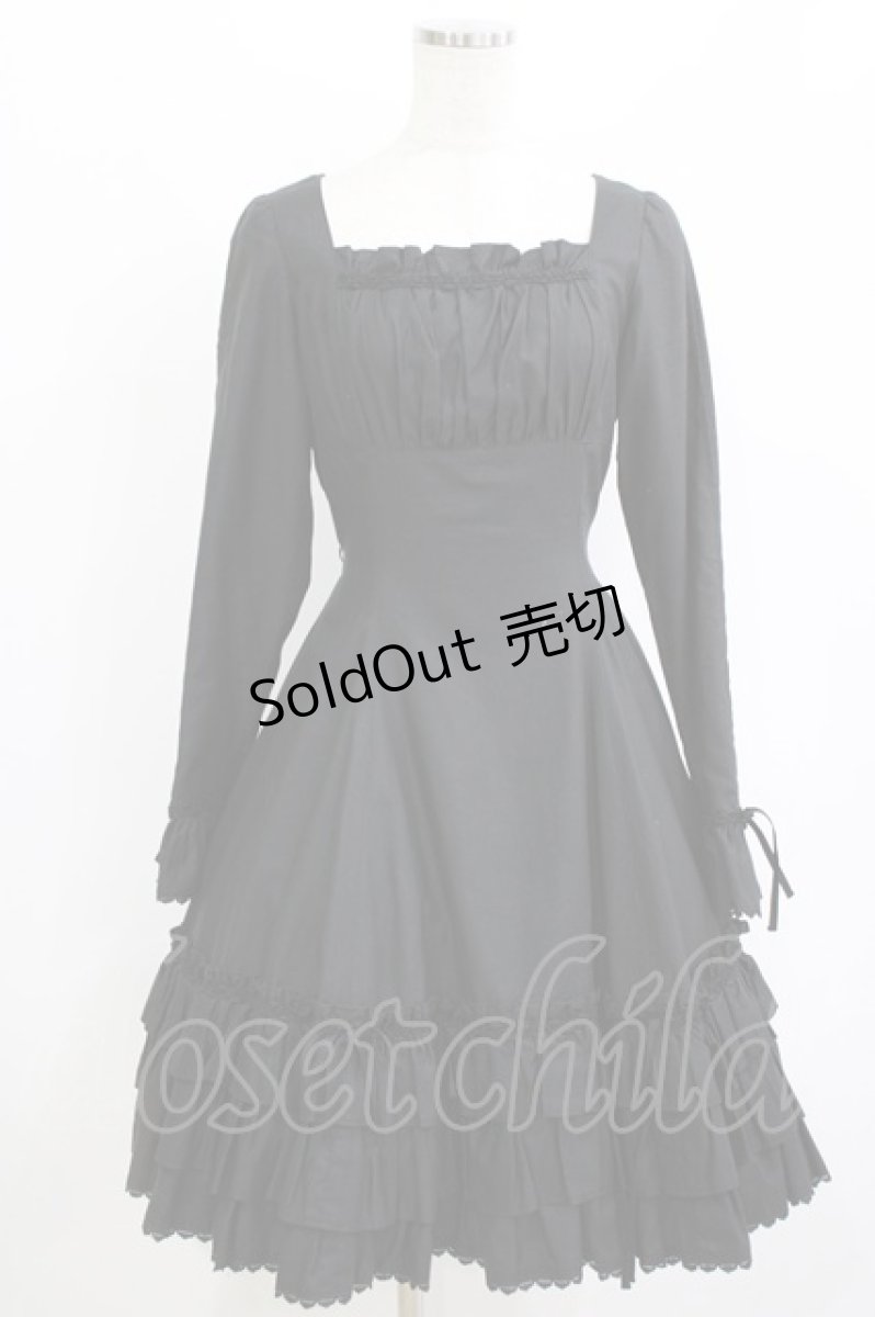 画像1: Victorian maiden / シュゼットフリルワンピース Free ブラック H-26-06-13-008-CL-OP-NS-ZH (1)