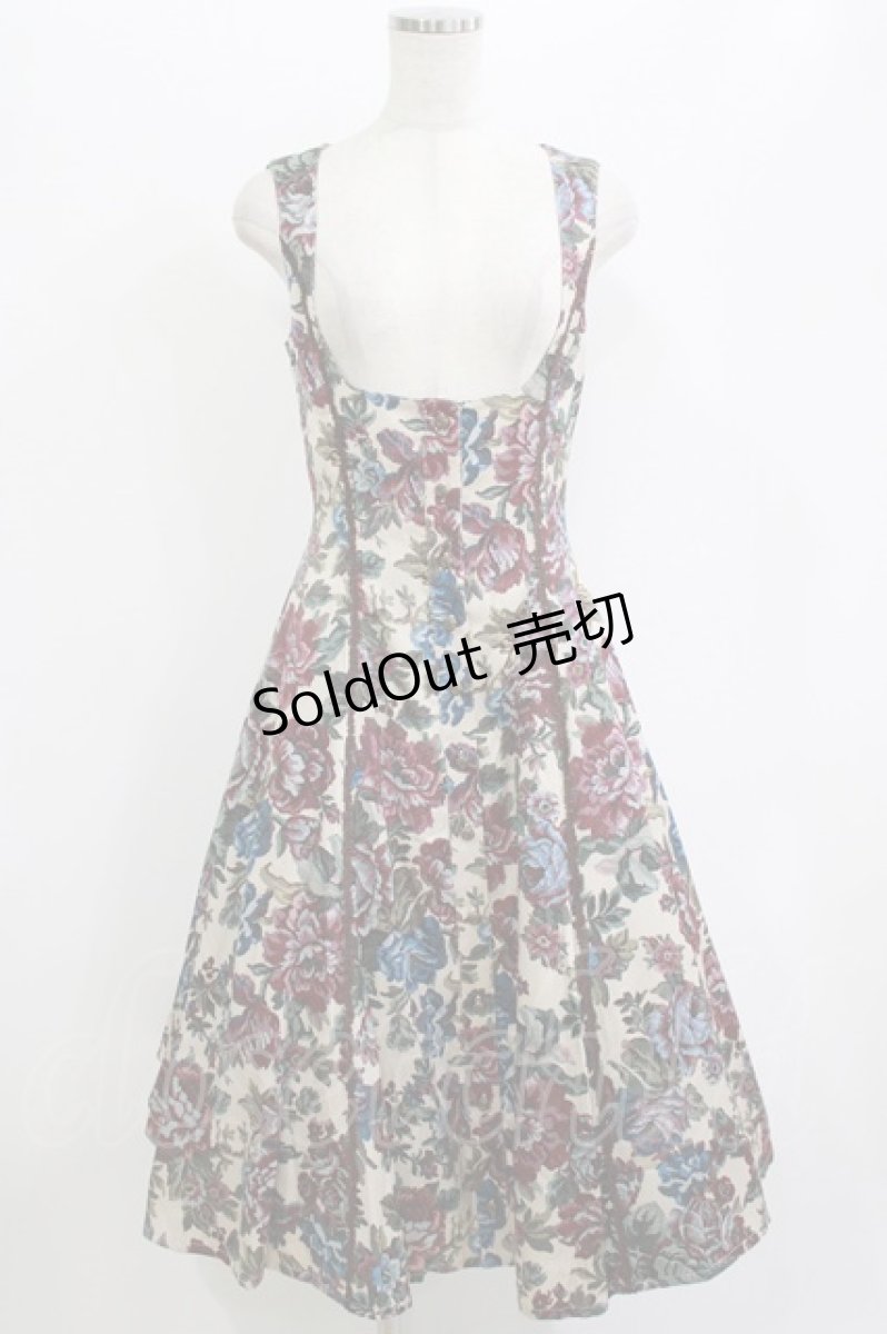 画像1: Innocent World / ローズゴブランバッスルジャンパースカート M Beige × Chocolat H-26-06-13-016-IW-OP-NS-ZH (1)