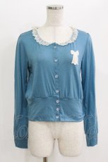 画像1: Emily Temple cute / Ribbonレースカーディガン M ブルー H-26-06-13-027-ET-OP-NS-ZH (1)