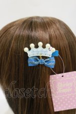 画像1: Shirley Temple / 王冠リボンクリップ  ブルー H-26-06-14-009-ET-AC-NS-ZH (1)
