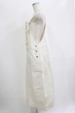 画像2: Jane Marple / Frill-trim denim salopette skirt M オフ H-26-06-15-028-JM-SK-AK-ZH (2)