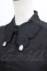 画像3: ALGONQUINS / 蝶刺繍パフブラウス F 黒 H-26-06-15-053-AL-BL-AK-ZH (3)