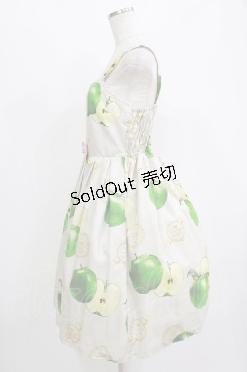 画像2: Emily Temple cute / Apple Stampノースリーブワンピース  グリーンアップル H-26-06-15-006-ET-OP-AK-ZH (2)